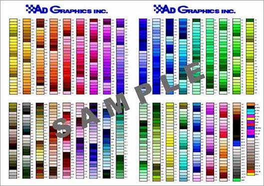 Dye Sublimation Color Chart