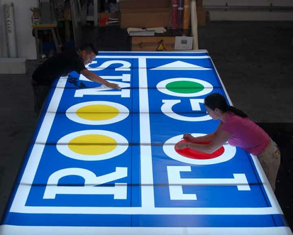 Backlit sign production Backlit sign production