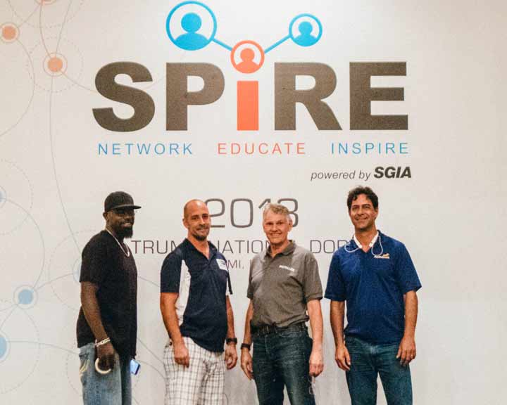 Spire Wall mural installation