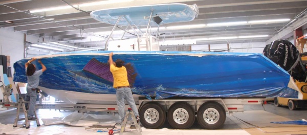 Boat Wrap Installation Boat Wrap Installation