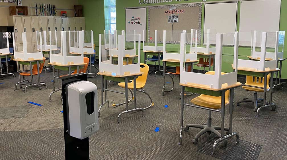 classroom desk shields