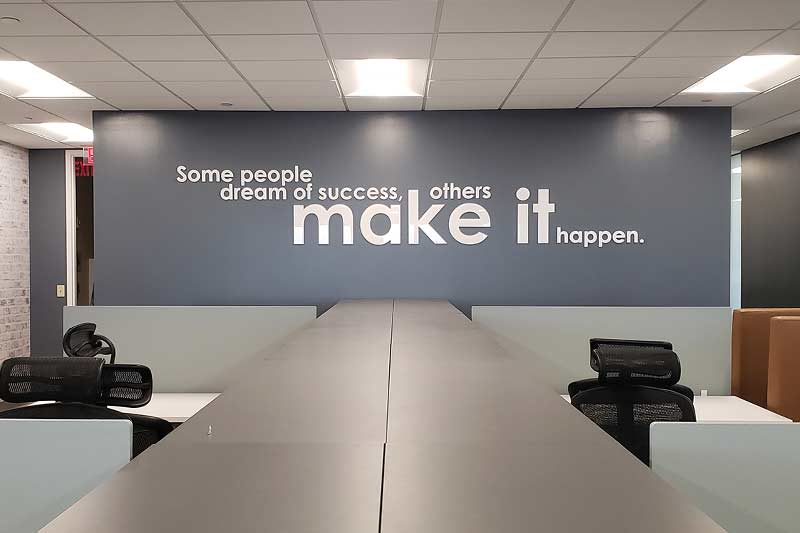 Acrylic office wall letters