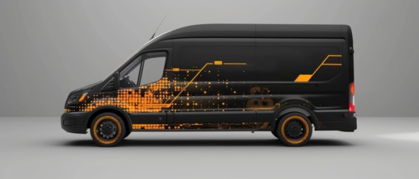 vehicle wrap on a company fleet