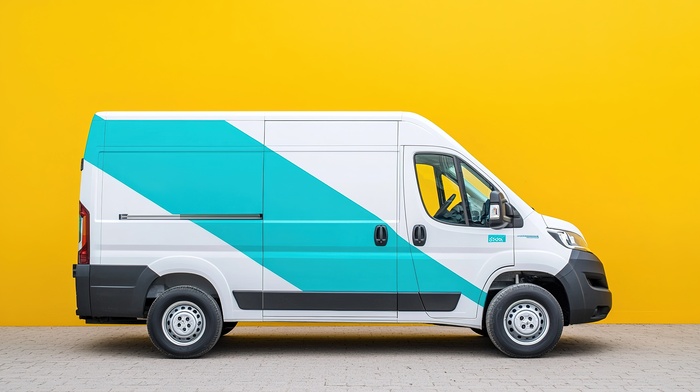 Showcasing a striking vehicle wrap on a hvac company vehicle